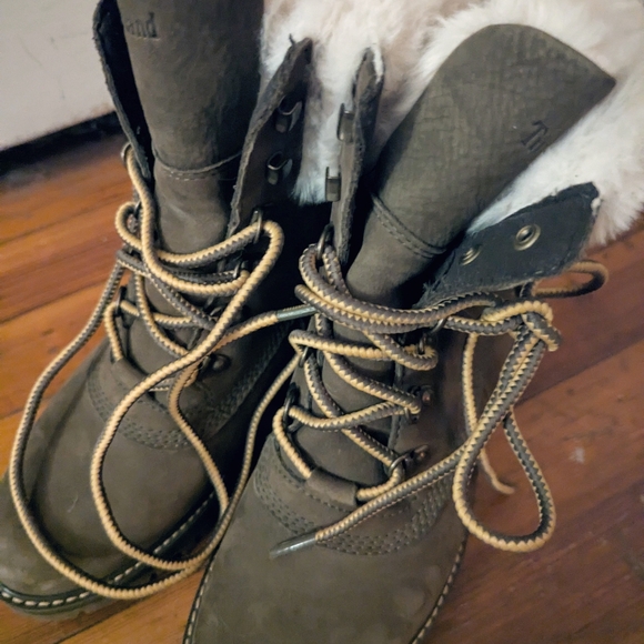 Timberland Boots Brown Leather Women's 7.5 like new - Picture 9 of 9